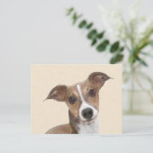Carte Postale Peinture italienne Greyhound - Cute Original Chien (Debout devant)