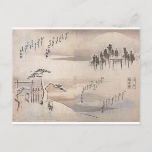 Carte Postale Peinture japonaise ancienne vers les années 1800