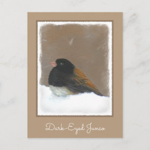 Carte Postale Peinture Junco foncée - Art original pour oiseaux