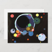 Carte Postale Peinture Kandinsky, Plusieurs cercles (Devant / Derrière)