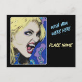 Carte Postale Peinture "Kiss Hard" sur un (Devant)