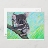 Carte Postale Peinture Koala (Devant / Derrière)
