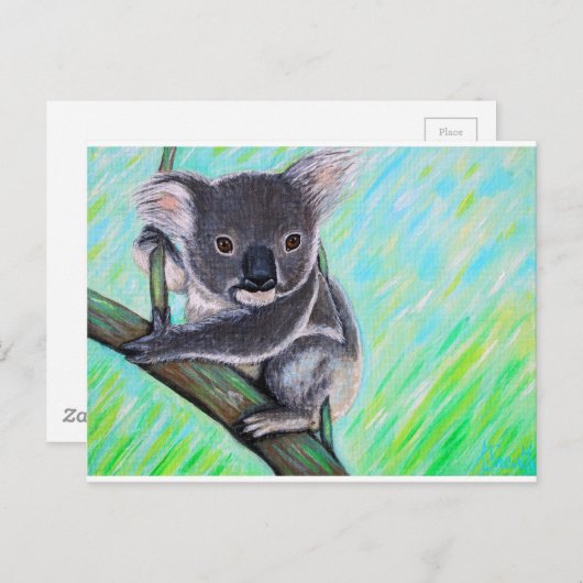 Carte Postale Peinture Koala (Devant / Derrière)