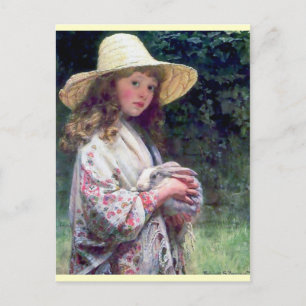 Carte Postale Peinture lapin lapin pour animal de compagnie