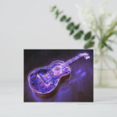 Carte Postale Peinture légère : guitare - (Debout devant)