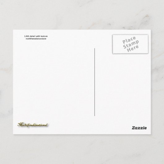 Carte Postale PEINTURE LILITH ramqé (Dos)