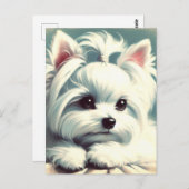 Carte Postale Peinture maltaise vintage (Devant / Derrière)