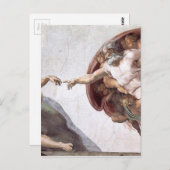 Carte Postale Peinture Michelangelo originale dans la chapelle d (Devant / Derrière)