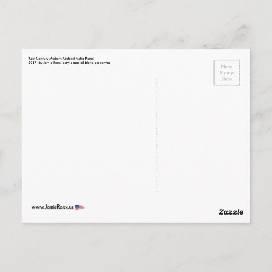 Carte Postale peinture 'Mid-Cent Mod Abst, Astro Picnic' sur un (Dos)
