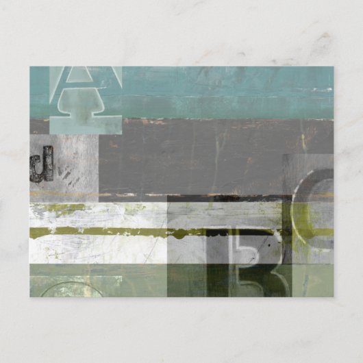 Carte Postale Peinture moderne avec lettres assorties (Devant)