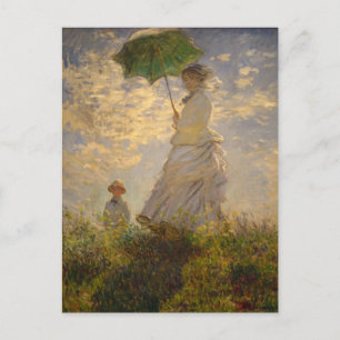 Carte Postale Peinture Monet Parapluie