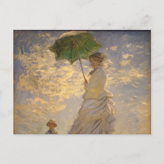 Carte Postale Peinture Monet Parapluie (Devant)