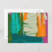 Carte Postale Peinture Multicolore De La Liberté D'Expression (Devant / Derrière)