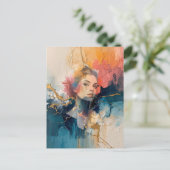 Carte Postale peinture murale abstraite, impression d'art modern (Debout devant)