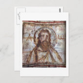 Carte Postale Peinture murale de la catacombe de Commodilla. (Devant / Derrière)