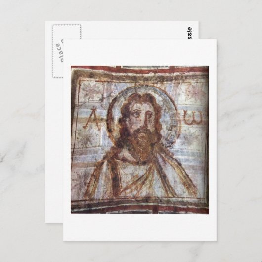 Carte Postale Peinture murale de la catacombe de Commodilla. (Devant / Derrière)