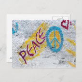 Carte Postale Peinture murale de la paix (Devant / Derrière)