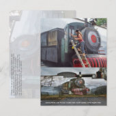 Carte Postale Peinture murale du train de lapins de marais (Devant / Derrière)