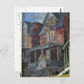 Carte Postale Peinture murale : la mariée entrant dans sa "maiso (Devant / Derrière)