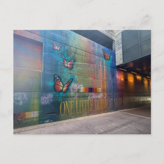 Carte Postale Peinture murale papillon (Devant)