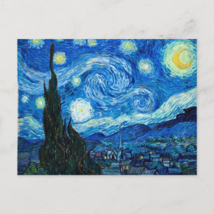 Carte Postale Peinture Nocturne Starry Par Le Peintre Vincent Va