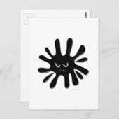 Carte Postale Peinture noire en colère (Devant / Derrière)