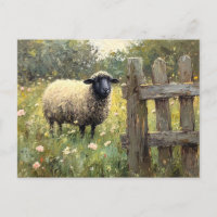 Peinture numérique à l'huile de mouton de printemp