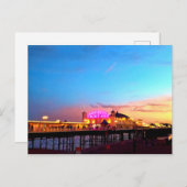 Carte Postale Peinture numérique - Brighton Pier Sunset (Devant / Derrière)