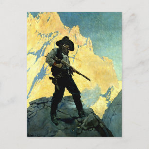 Carte Postale Peinture occidentale de N C Wyeth «Dernière résist