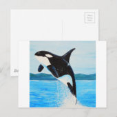 Carte Postale Peinture Orca (Devant / Derrière)