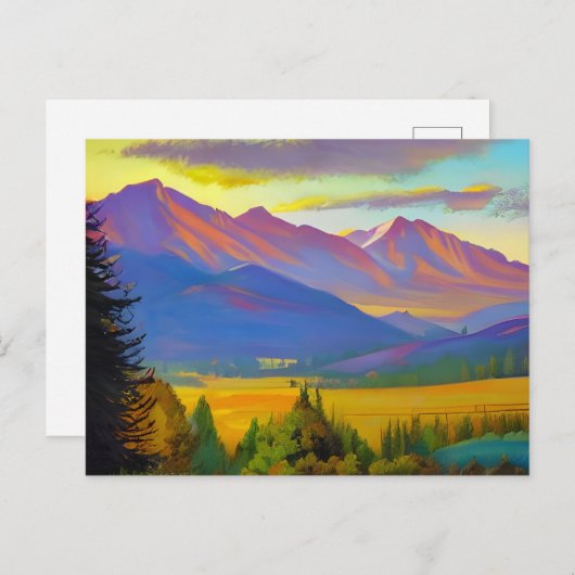 Carte Postale Peinture Oregon (Devant / Derrière)