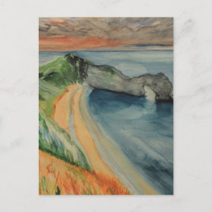 Carte Postale Peinture originale aquarelle Durdle Door, Purbeck