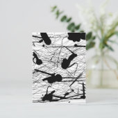 Carte Postale Peinture originale en tache noire (Debout devant)