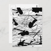 Carte Postale Peinture originale en tache noire (Devant / Derrière)