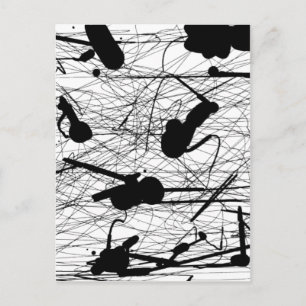 Carte Postale Peinture originale en tache noire