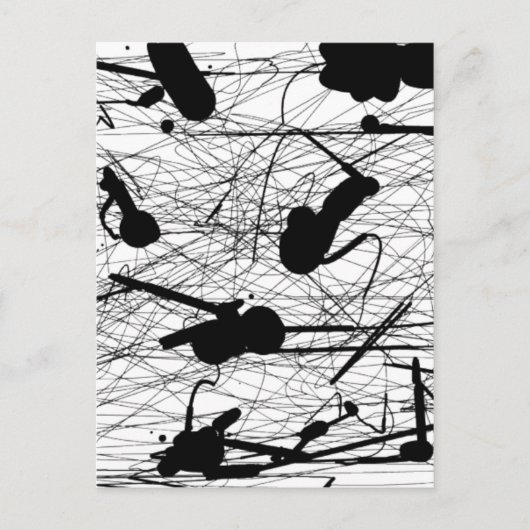 Carte Postale Peinture originale en tache noire (Devant)