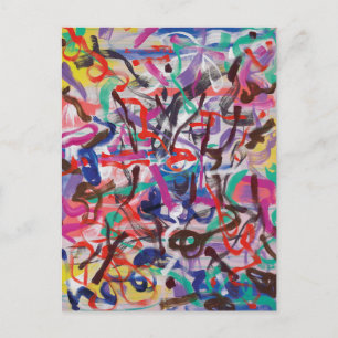 Carte postale Peinture Pablo Rey colorée