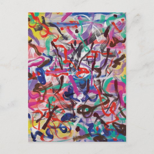 Carte postale Peinture Pablo Rey colorée (Devant)