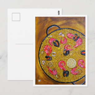 Carte Postale Peinture Paella De Marisco par Alfred Fox