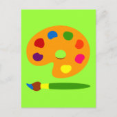 Carte Postale Peinture Palette (Devant)