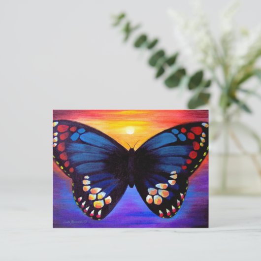 Carte Postale Peinture papillon - Multi (Debout devant)