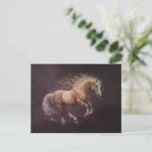 Carte Postale Peinture Pastel D'Un Cheval De Course (Debout devant)