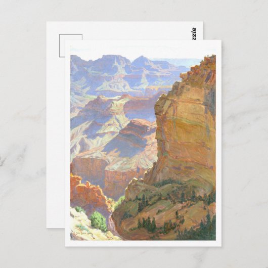 Carte postale Peinture Paysage Grand Canyon (Devant / Derrière)