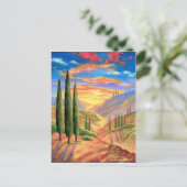 Carte Postale Peinture Paysage Toscane - Multi (Debout devant)