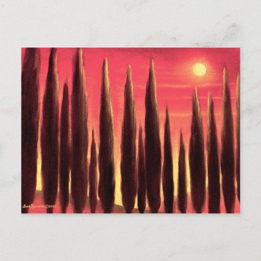 Carte Postale Peinture Paysage Toscane - Multi (Devant)