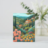Carte Postale Peinture paysagère toscane | Italie | Art (Debout devant)