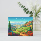 Carte Postale Peinture paysagère toscane | Italie | Art (Debout devant)