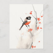 CARTE POSTALE PEINTURE PETITE COULEUR D'EAU OISEAU (Devant)