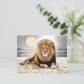 Carte Postale Peinture photo Lion Ocean (Debout devant)