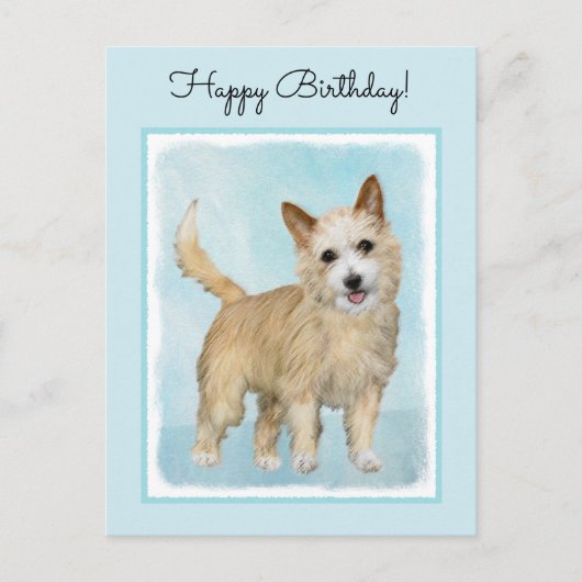 Carte Postale Peinture Podengo Pequeno portugaise - Art original (Devant)